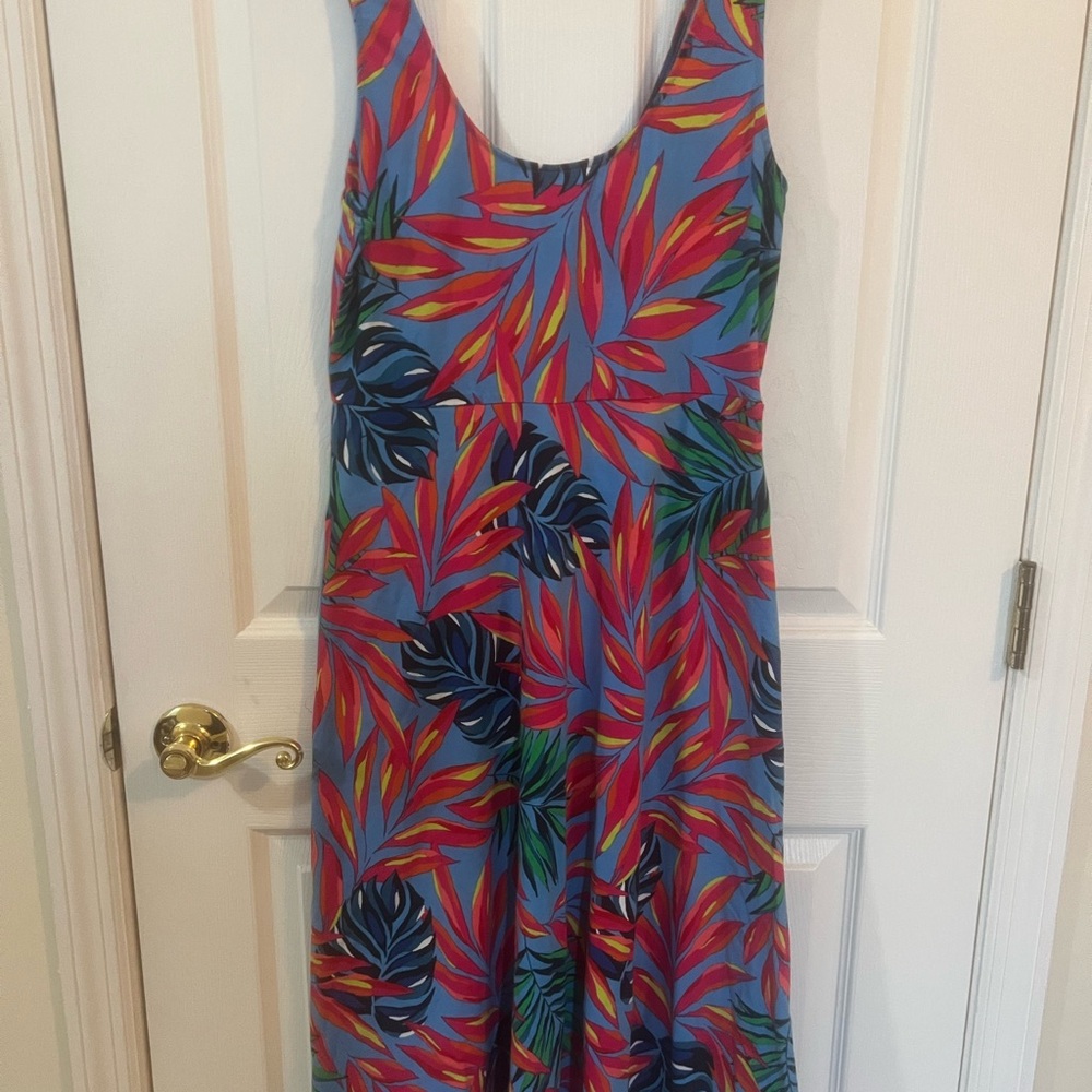 Tabitha Multicolor Leaf Pattern Dress